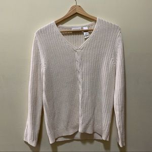 cream white knit sweater